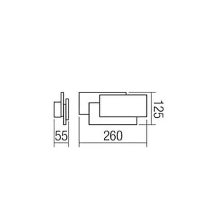 Redo 01-1444 - LED væglampe GAMER 1xLED/12W/230V