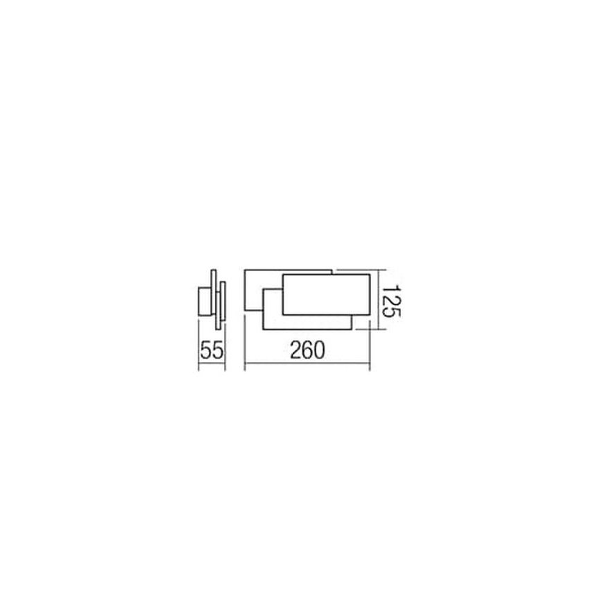 Redo 01-1444 - LED væglampe GAMER 1xLED/12W/230V