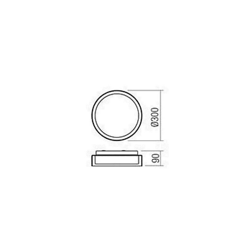 Redo 01-1453 - LED loftlampe til badeværelse NAJI LED/12W/230V diameter 30 cm IP44
