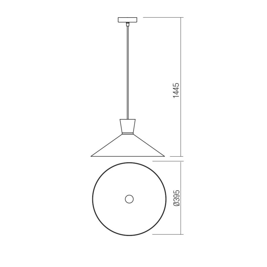 Redo 01-1461 - Pendel KIMONO 1xE27/42W/230V diameter 39,5 cm kobber