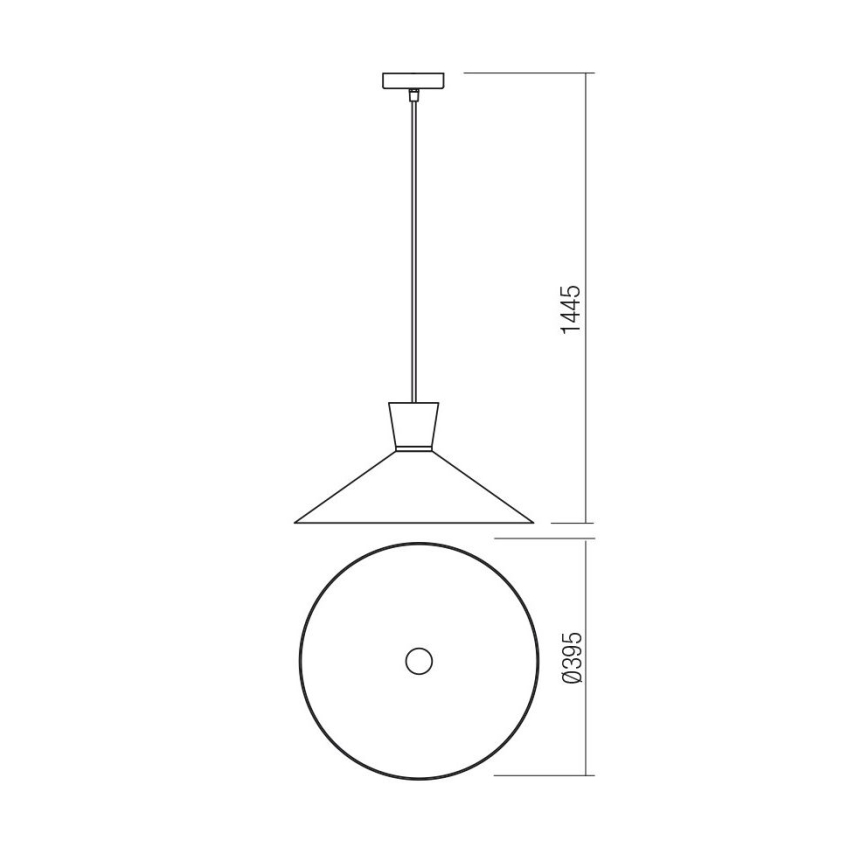 Redo 01-1462 - Pendel KIMONO 1xE27/42W/230V diameter 39,5 cm sort