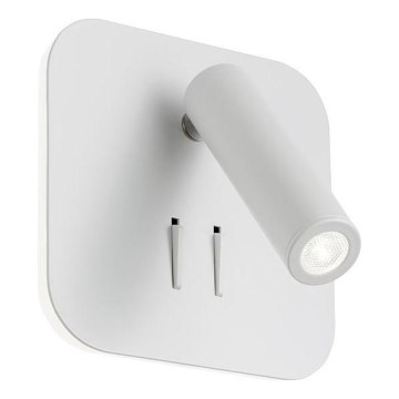 Redo 01-1491 - LED væglampe QUDA LED/6W/230V + LED/3W CRI 90, hvid