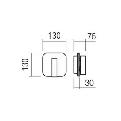 Redo 01-1491 - LED væglampe QUDA LED/6W/230V + LED/3W CRI 90 USB hvid