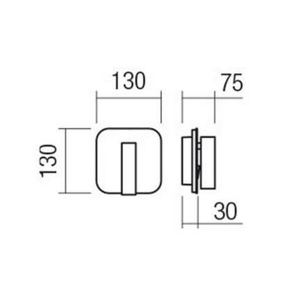Redo 01-1492 - LED væglampe QUDA LED/6W/230V + LED/3W CRI 90 sort