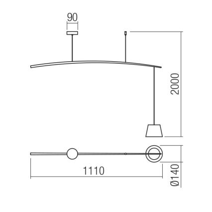 Redo 01-1497 - LED pendel LOLLI LED/6W/230V hvid