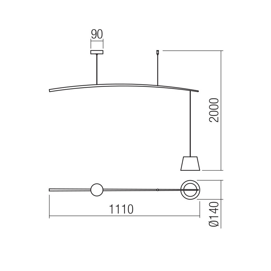 Redo 01-1497 - LED pendel LOLLI LED/6W/230V hvid