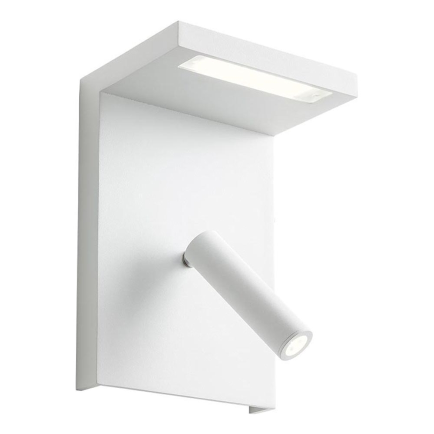 Redo 01-1499 - LED vægspot AGOS LED/6W/230V + LED/3,2W USB hvid