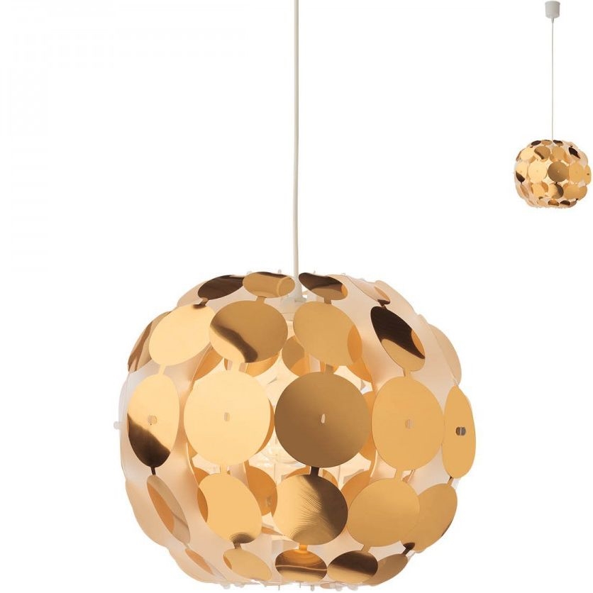 Redo 01-1508 - Pendel ODEON 1xE27/42W/230V diameter 36 cm guldfarvet