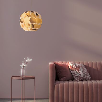 Redo 01-1508 - Pendel ODEON 1xE27/42W/230V diameter 36 cm guldfarvet