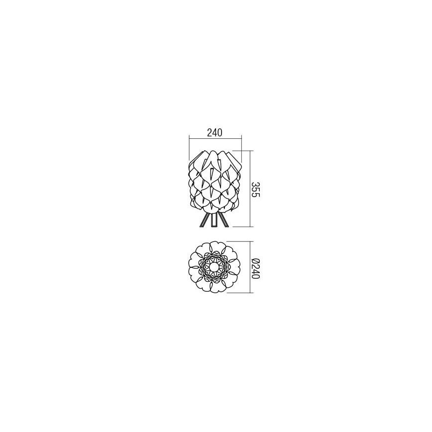 Redo 01-1523 - Bordlampe INBO 1xE27/28W/230V hvid
