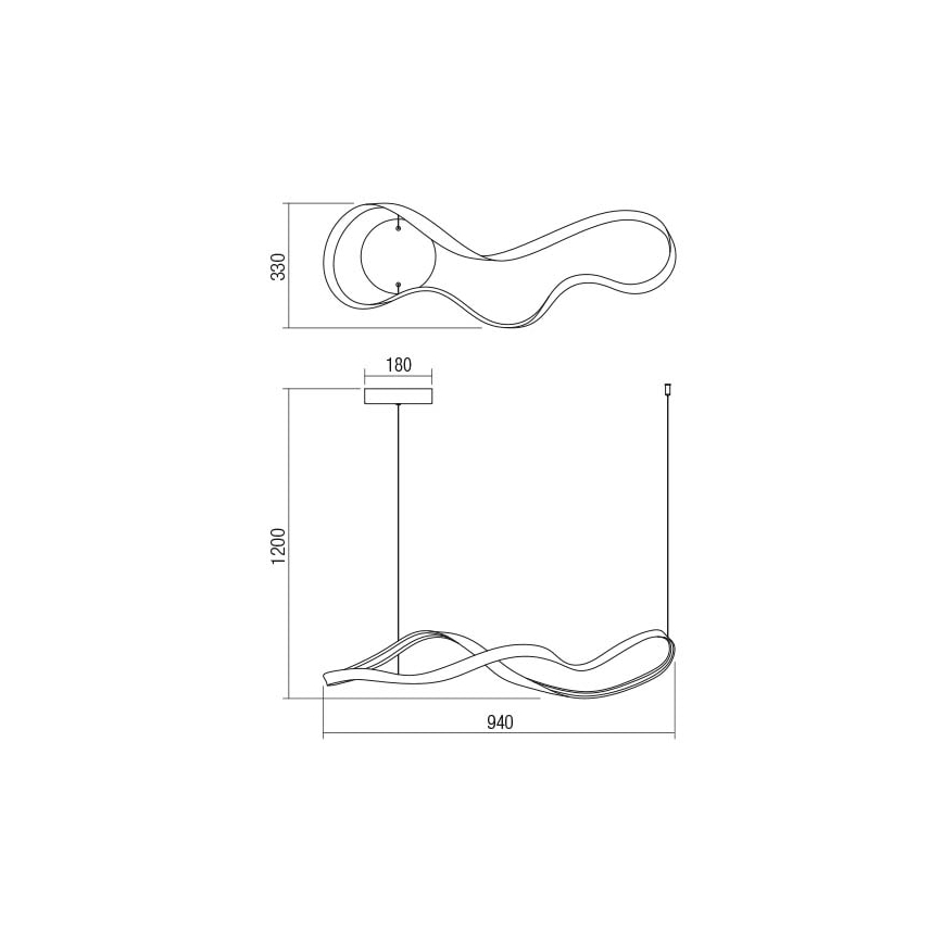 Redo 01-1530 - LED pendel dæmpbar NUBO LED/34,5W/230V hvid