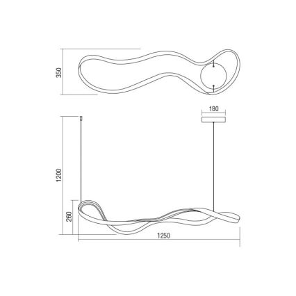 Redo 01-1531 - LED pendel dæmpbar NUBO LED/50W/230V