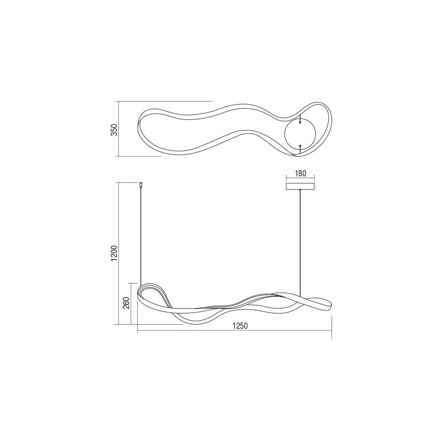 Redo 01-1531 - LED pendel dæmpbar NUBO LED/50W/230V