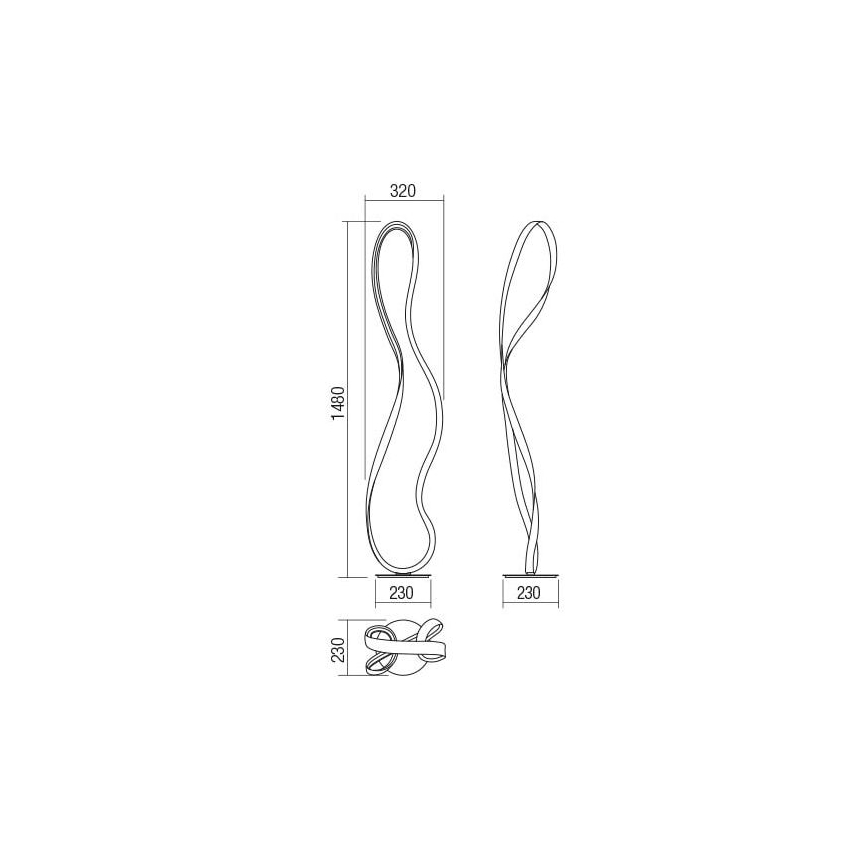 Redo 01-1532 - LED gulvlampe dæmpbar NUBO LED/34,5W/230V hvid