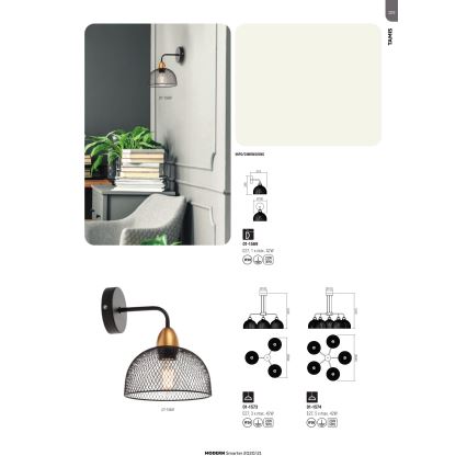 Redo 01-1573 - Pendel med wireophæng TAMIS 3xE27/42W/230V Ø 59 cm sort
