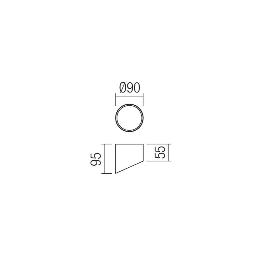 Redo 01-1626 - LED-spot UTO LED/6W/230V Ø 9 cm sort