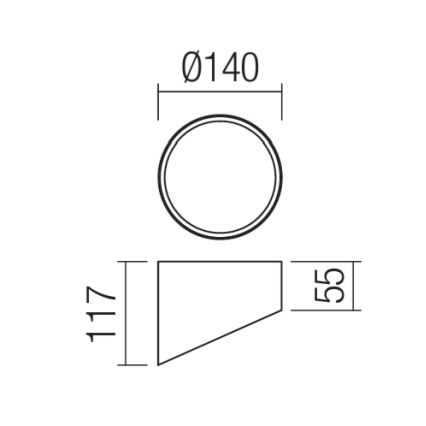Redo 01-1629 - LED-spot UTO LED/18W/230V Ø 14 cm hvid