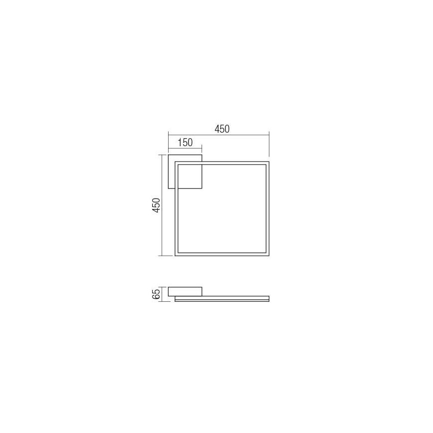 Redo 01-1638 - LED-dæmpbar loftlampe KLEE LED/30W/230V 45x45 cm hvid