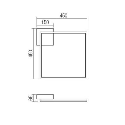 Redo 01-1639 - LED dæmpbar loftlampe KLEE LED/30W/230V 45x45 cm guld