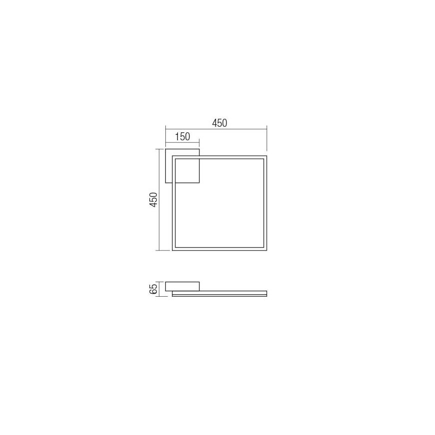 Redo 01-1639 - LED dæmpbar loftlampe KLEE LED/30W/230V 45x45 cm guld