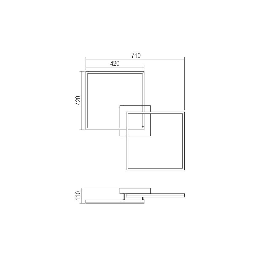 Redo 01-1642 - Dæmpbar LED-loftlampe KLEE LED/57W/230V hvid
