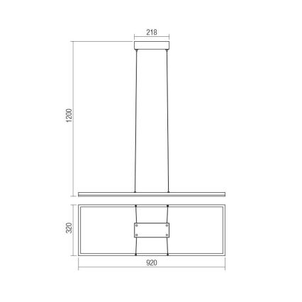 Redo 01-1645 - LED lysekrone i en snor KLEE 1xLED/48W/230V