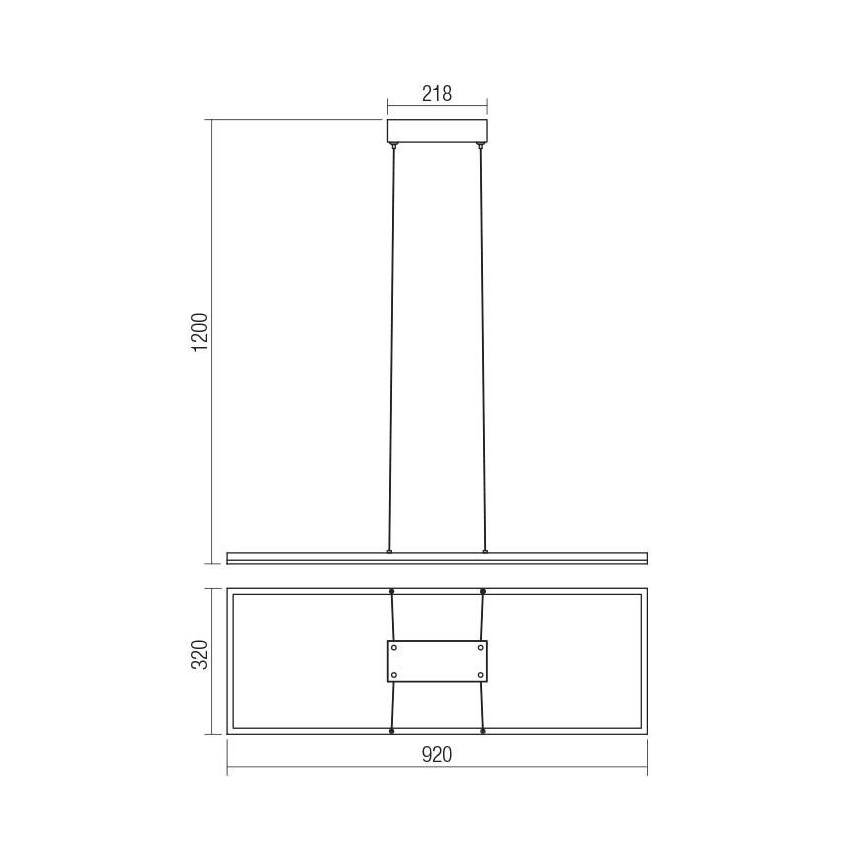 Redo 01-1645 - LED lysekrone i en snor KLEE 1xLED/48W/230V