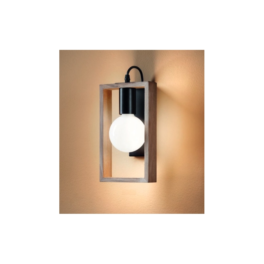 Redo 01-1663 - Væglampe TIMBER 1xE27/42W/230V bøg