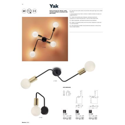 Redo 01-1668 - Loftlampe YAK 2xE27/42W/230V