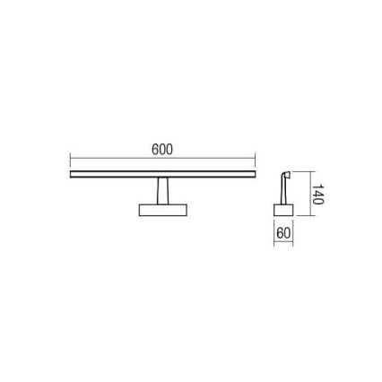 Redo 01-1671 - LED badeværelses spejlbelysning NEPTUNE LED/12W/230V IP44