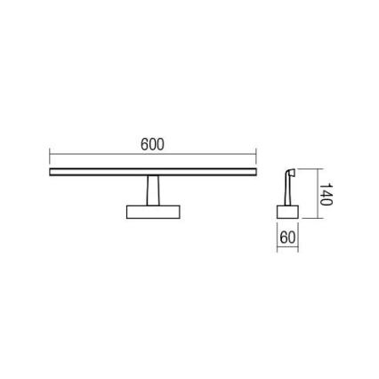 Redo 01-1673 - LED badeværelses spejlbelysning NEPTUNE LED/12W/230V IP44