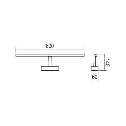 Redo 01-1674 - LED badeværelses spejlbelysning NEPTUNE LED/12W/230V IP44