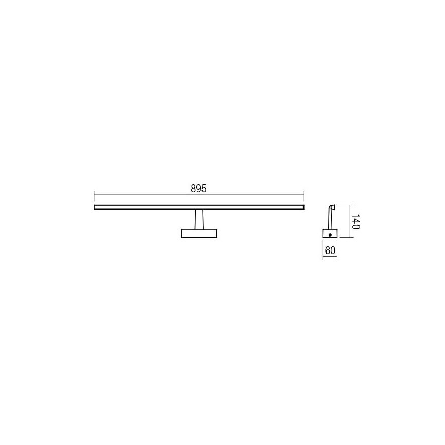 Redo 01-1675 - LED badeværelses spejlbelysning NEPTUNE LED/18W/230V IP44