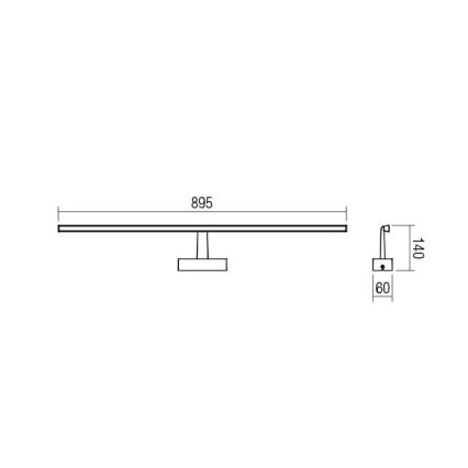 Redo 01-1677 - LED badeværelses spejlbelysning NEPTUNE 1xLED/18W/230V IP44