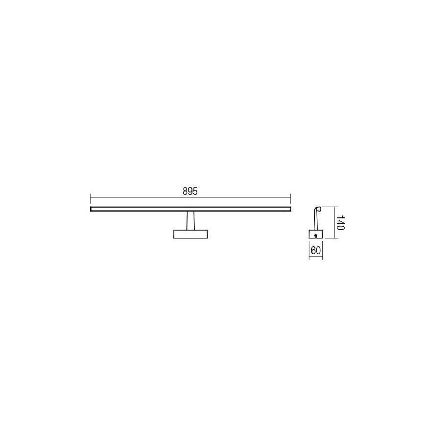 Redo 01-1677 - LED badeværelses spejlbelysning NEPTUNE 1xLED/18W/230V IP44