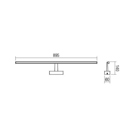 Redo 01-1678 - LED badeværelses spejlbelysning NEPTUNE 1xLED/18W/230V IP44