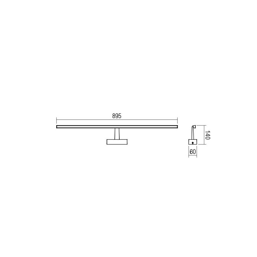 Redo 01-1678 - LED badeværelses spejlbelysning NEPTUNE 1xLED/18W/230V IP44