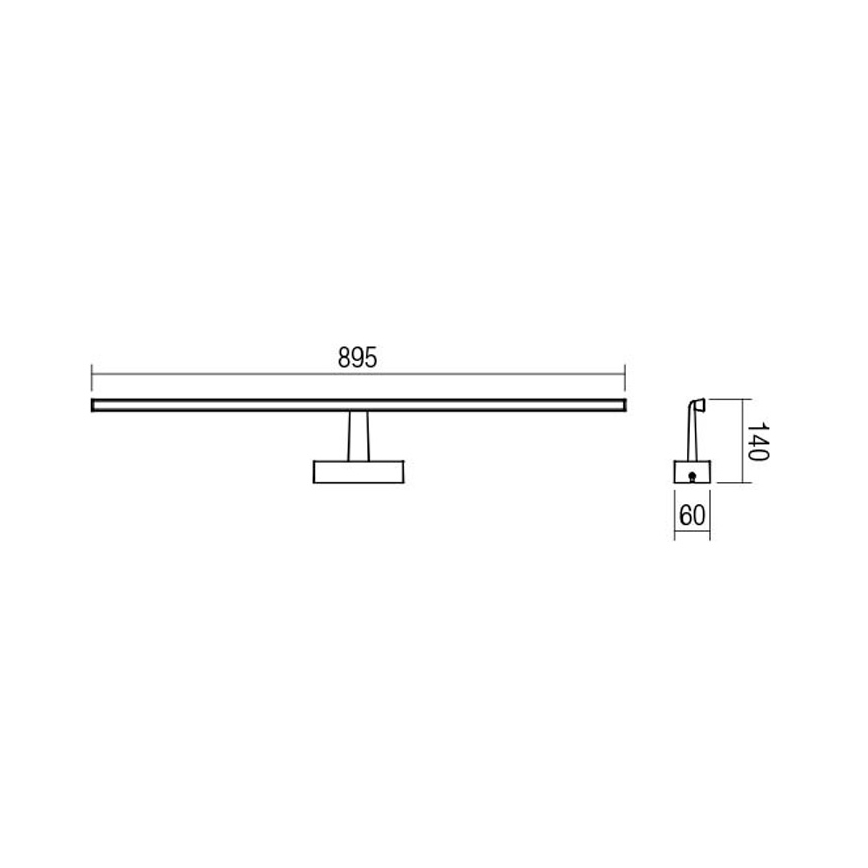 Redo 01-1678 - LED badeværelses spejlbelysning NEPTUNE 1xLED/18W/230V IP44