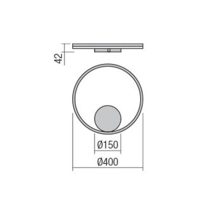 Redo 01-1701 - LED væglampe ORBIT LED/28W/230V