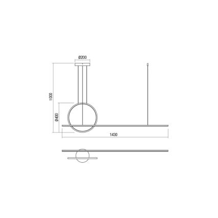 Redo 01-1734 - LED pendel dæmpbar GIOTTO LED/46W/230V hvid