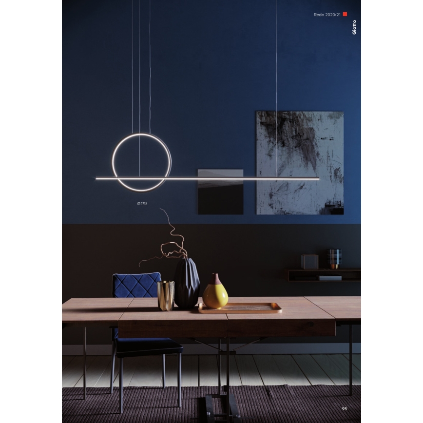 Redo 01-1735 - LED pendel dæmpbar GIOTTO LED/46W/230V sort