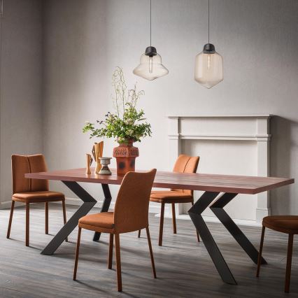 Redo 01-1770 - Pendel AMNO 1x/E27/42W/230V diameter 33 cm beige