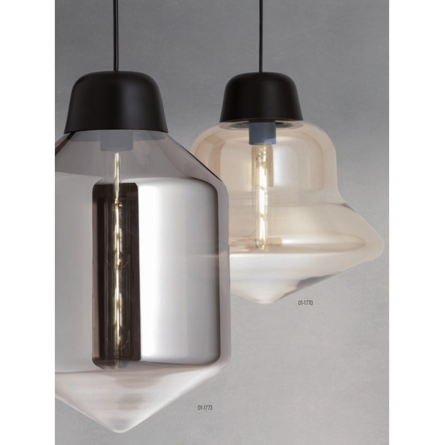Redo 01-1773 - Pendel AMNO 1x/E27/42W/230V diameter 26 cm grå