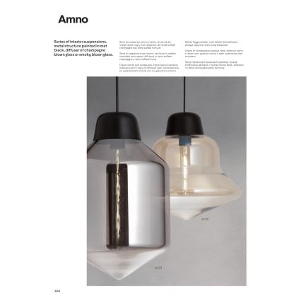 Redo 01-1773 - Pendel AMNO 1x/E27/42W/230V diameter 26 cm grå