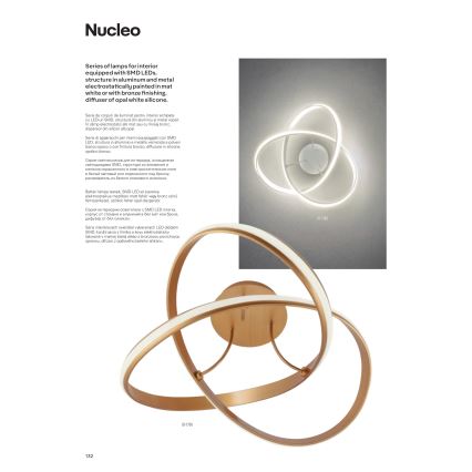 Redo 01-1785 - LED Dæmpbar loftslampe på kabel NUCLEO LED/55W/230V bronze