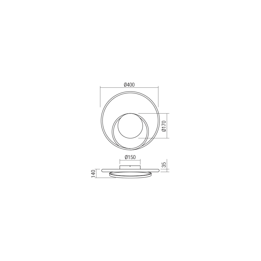 Redo 01-1790 - LED vægspot dæmpbar TORSION LED/27W/230V bronze