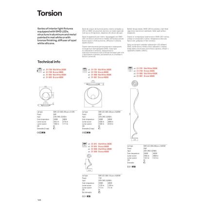 Redo 01-1791 - LED lysdæmper loftslampe TORSION 1xLED/30W/230V