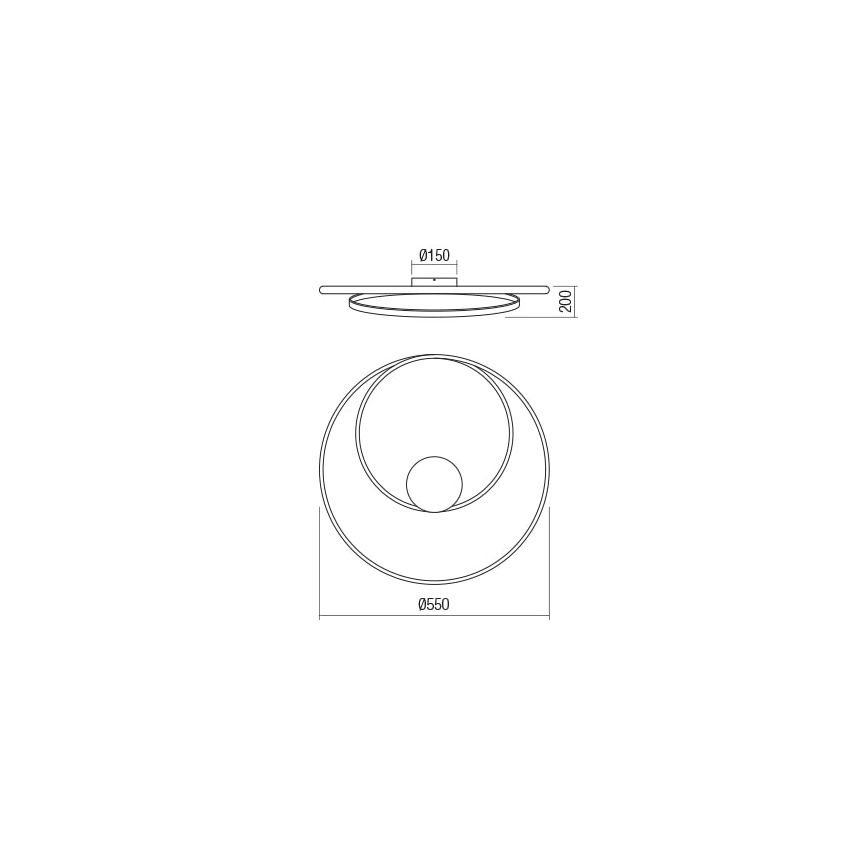 Redo 01-1792 - LED loftlampe dæmpbar TORSION LED/30W/230V bronze