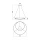 Redo 01-1793 - LED pendel dæmpbar TORSION LED/29W/230V diameter 55 cm hvid