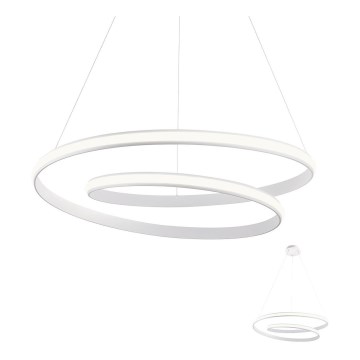 Redo 01-1795 - LED dæmpbar loftlampe på kabel TORSION LED/40W/230V Ø 74 cm hvid
